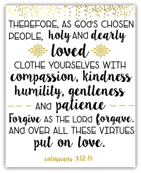 Colossians 3:12-14 Bible Verse Digital Download PRINTABLE - Etsy