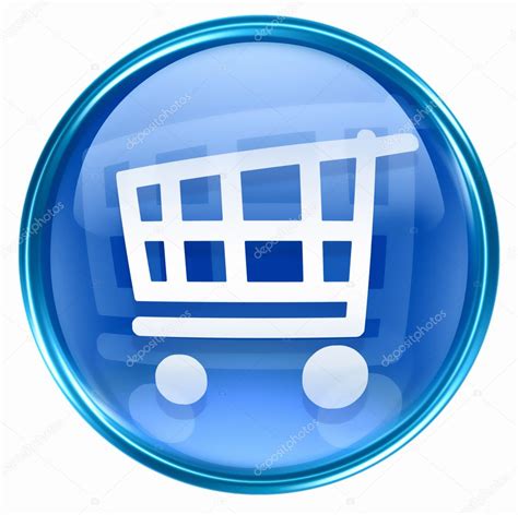 Shopping cart icon blue. Stock Photo by ©zeffss 2779699