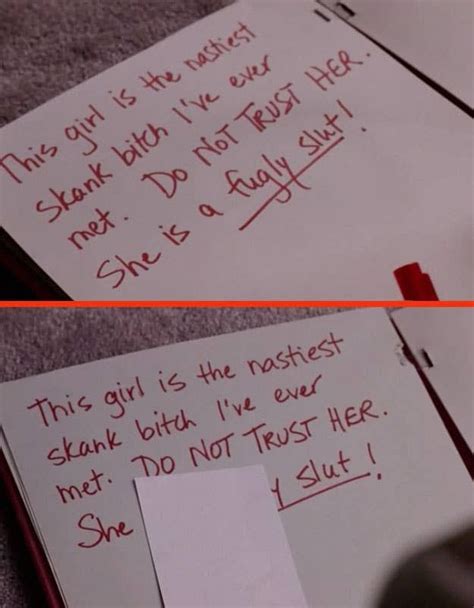 Regina's handwriting in the Burn Book changes from shot to shot. | Mean ...