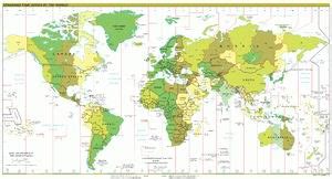 GMT standard time - Global time zone Map - World time and time difference