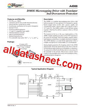 A4988 Datasheet(PDF) - Allegro MicroSystems