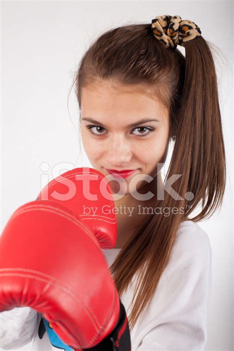 Girl With Boxing Gloves Stock Photo | Royalty-Free | FreeImages