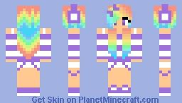 rainbow girl Minecraft Skin