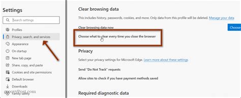 How to Make Edge Clear Browsing Data When You Close It