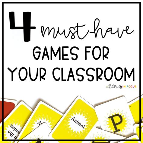 Four Must-Have Games For Your Classroom | Literacy In Focus