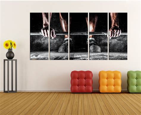 Gym Wall Art Canvas Sports Art Print Crossfit Wall Decor - Etsy