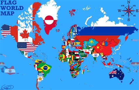 Flag World Map by Euanverse on DeviantArt