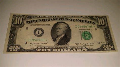 1950 $10 dollar bill-C. Douglas Dillon rare old paper money | #1738003058