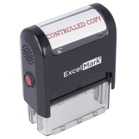 Controlled Copy Self Inking Rubber Stamp - Red Ink (ExcelMark A1539 ...