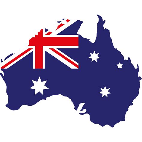 australian flag in map 24085633 PNG