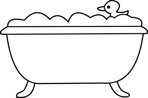 Bath Tub and Rubber Ducky Line | Clipart Panda - Free Clipart Images