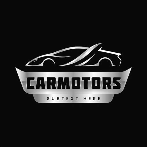 Free Vector | Realistic silver car logo