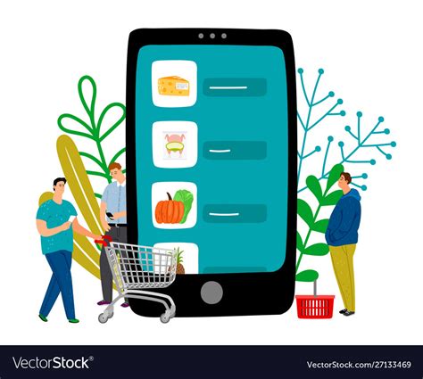 Grocery online shopping Royalty Free Vector Image