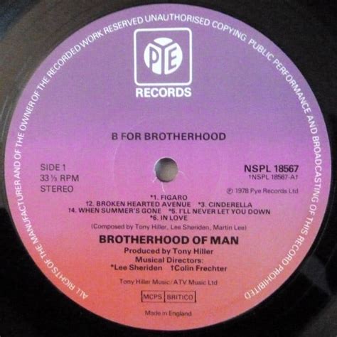 Brotherhood Of Man - B For Brotherhood - Vinyl Pussycat Records