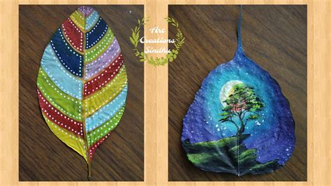 Leaf painting | Painted leaves, Leaf art, Easy paintings