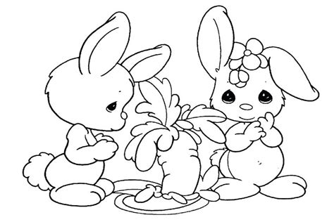 Rabbit Eating Carrot Drawing at PaintingValley.com | Explore collection ...