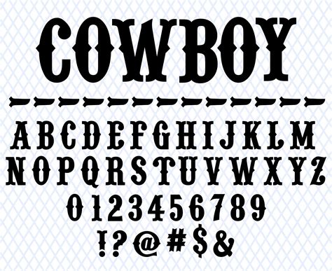 Cowboy Font Ttf Svg Files Cowboy Font Svg Western Font Wild - Etsy ...