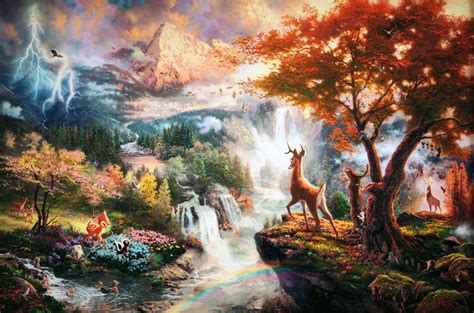 Thomas Kinkade Disney Wallpapers Cartoon - WallpaperSafari