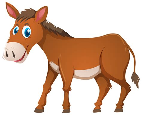 Donkey with brown skin 369544 Vector Art at Vecteezy