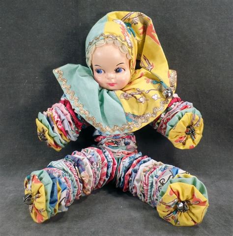 Vintage Cloth Yo-Yo Doll – Old Bed Doll Made of Quilt Circles | Scrap ...