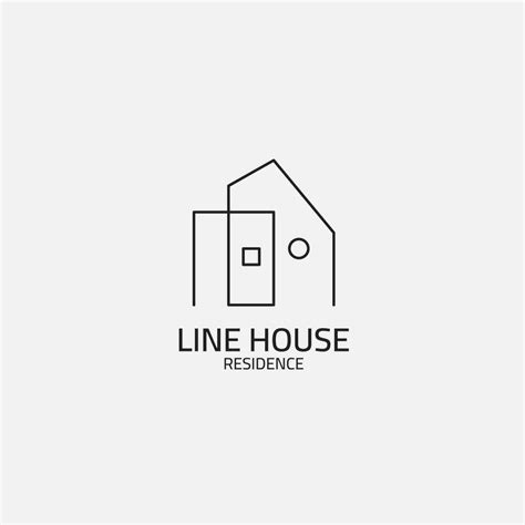 Minimalist house logo from lines. 30341128 Vector Art at Vecteezy