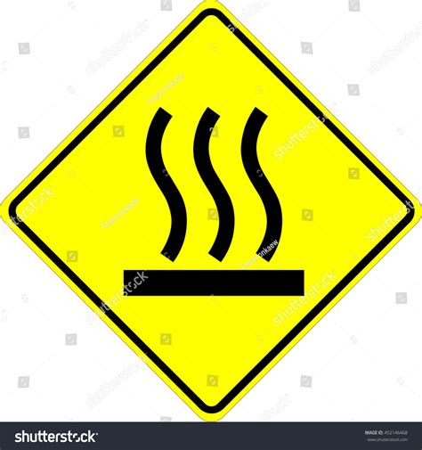 Warning Sign Warning Hot Surface Stock Vector (Royalty Free) 452146468 ...