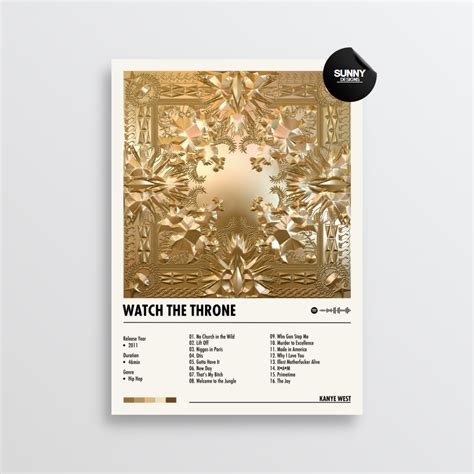 Kanye West - Watch The Throne | Album Cover Poster – Sunny Designs Posters