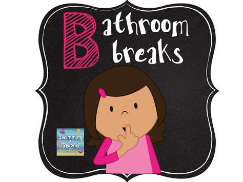 B is for Bathroom Breaks (ABCs of 2nd grade) - Swimming Into Second