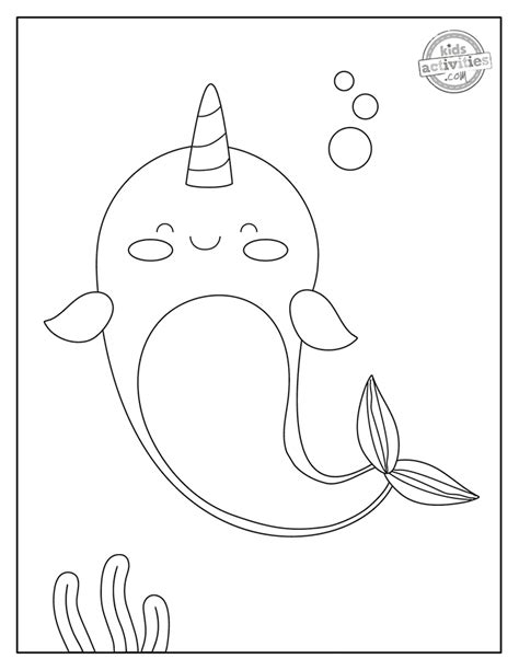 Magical Narwhal Coloring Pages | Kids Activities Blog