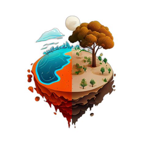 Climate change illustration with transparent background, Global warming ...