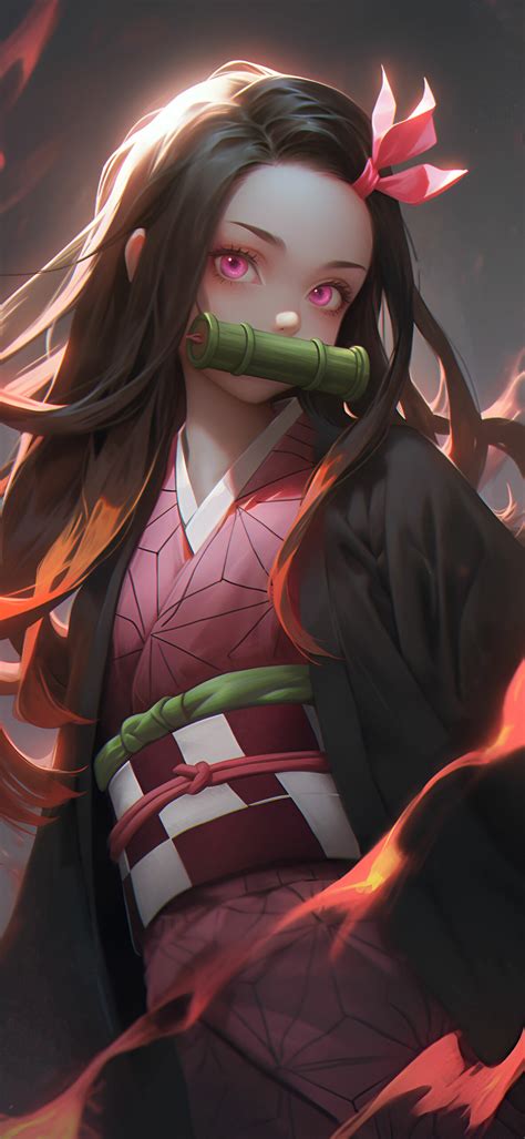 Demon Slayer Beautiful Nezuko Kamado Art Wallpapers - Wallpapers Clan