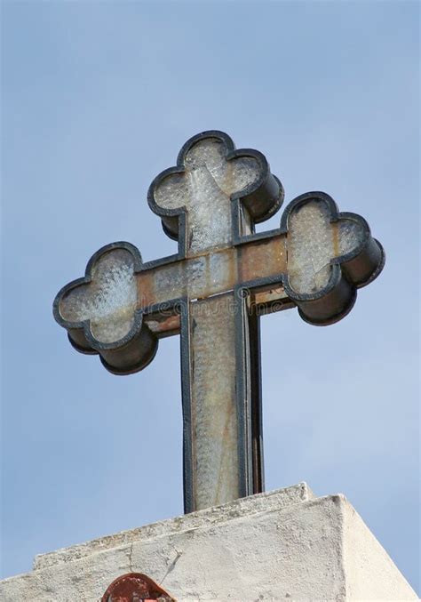 Greek Orthodox Church Cross Stock Photo - Image of sacred, picturesque ...