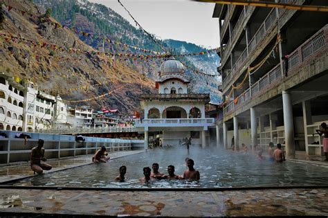 Take a dip into the natural hot springs at Manikaran near Kasol