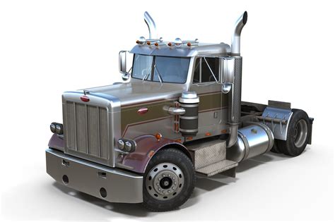 3D model Peterbilt 289 day cab semi-truck VR / AR / low-poly | CGTrader