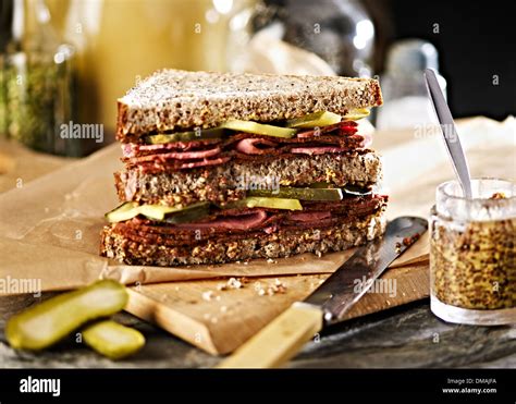 New York style Deli Sandwich Stock Photo - Alamy