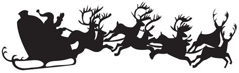 santa and reindeer silhouette clipart 20 free Cliparts | Download ...