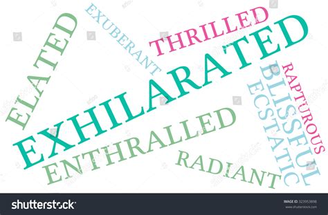 Exhilarated Word Cloud On White Background Stock Vector (Royalty Free ...