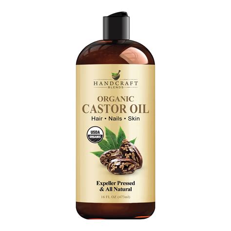 Handcraft Organic Castor Oil for Hair Growth, Eyelashes and Eyebrows ...