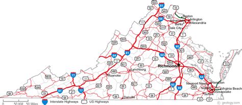 map of Virginia cities | 50 States. Collect the whole set | Pinterest ...