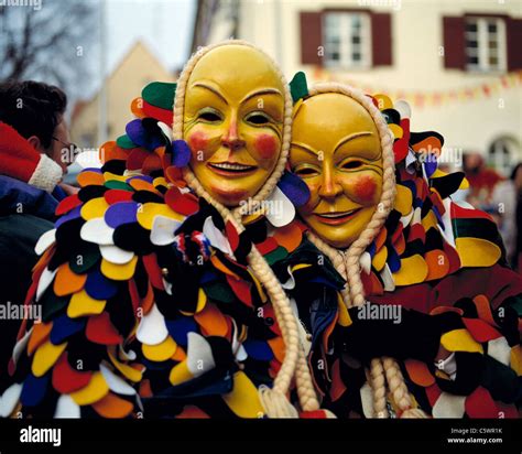 Swabian-Alemannic Fastnacht, masks carnival, carnival fools, colourful ...