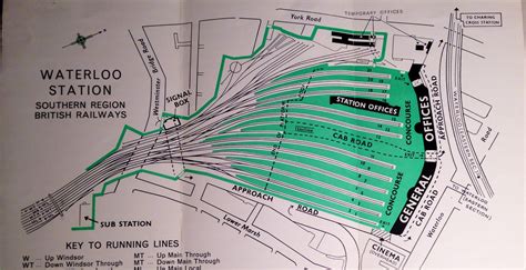 Waterloo Station 1950s Map