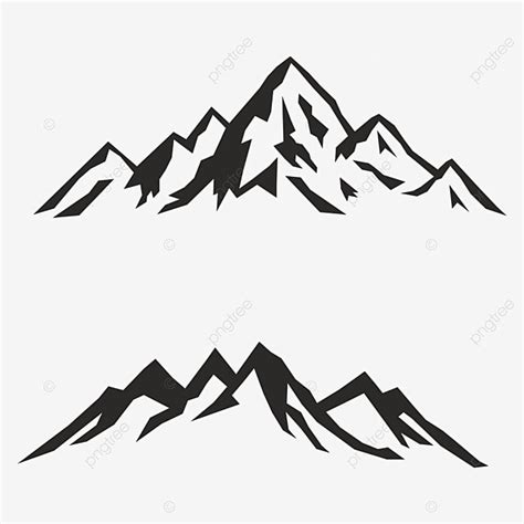 Mountains Silhouette Clipart PNG Images, Mountain Silhouette, Mountain ...