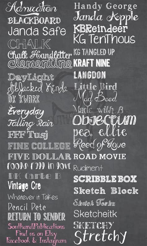 Here are a list of all the chalkboard fonts I use for my invitations ...