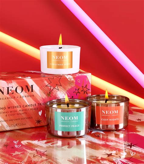 NEOM no colour Wellbeing Wishes Candle Trio Gift Set (3 x 75g) | Harrods UK