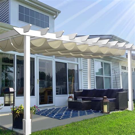 Buy TANG Outdoor Retractable Pergola Replacement Shade Cover for Patio ...