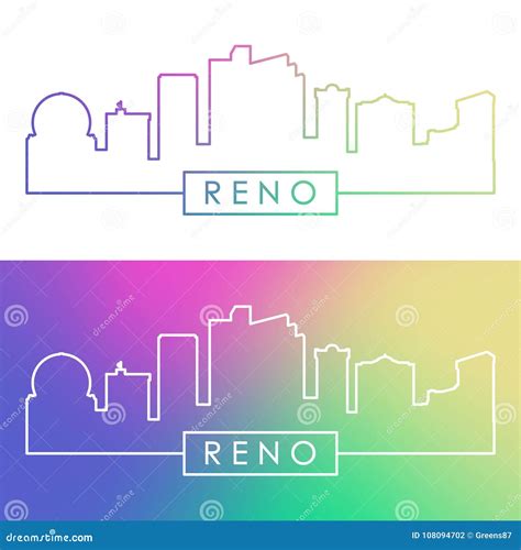 Reno Skyline Silhouette. Vector Illustration | CartoonDealer.com #225497936