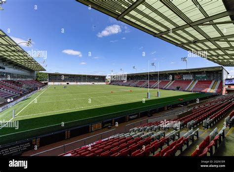 A general view of the Leigh Sports Village Stadium, the home of Leigh ...