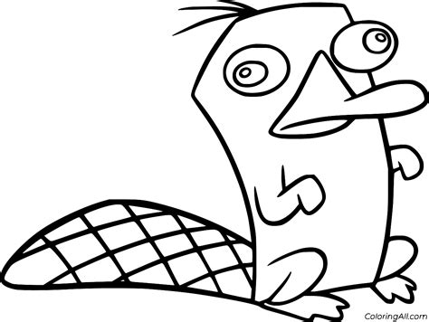 Funny Perry Platypus Coloring Page - ColoringAll