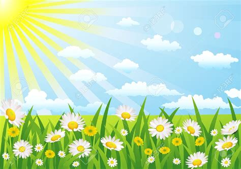 Sunny Scene Cliparts - Bring the Beauty of Sunshine to Your Designs