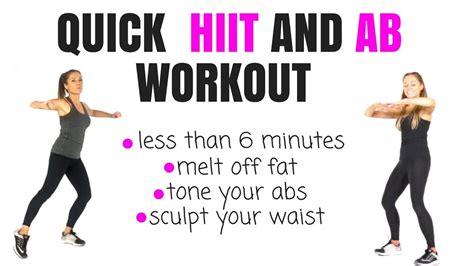 Quick Home Hiit Workout Burn Calories And Tone And Sculpt Your Abs No ...